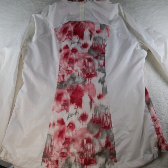 SUNICE Windwear Jacket Womens L Pink & White Floral Lightweight Golf - Picture 12 of 13